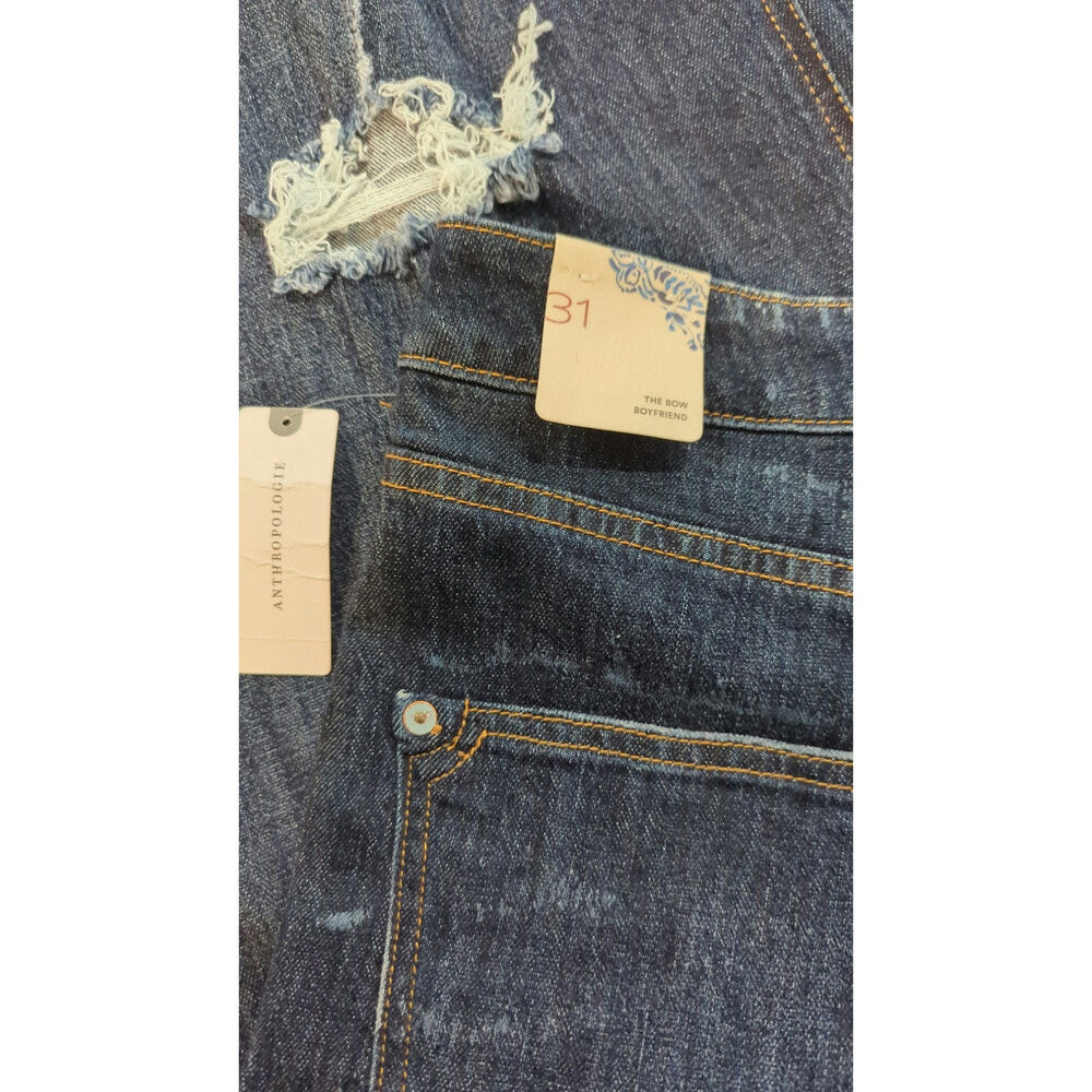 Pilcro Anthropologie The Bow Boyfriend Barrel Jeans NWT - Picture 3 of 6